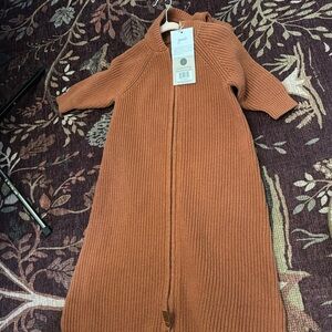 Goumi Orange Brown Wearable Blanket - NWT -
